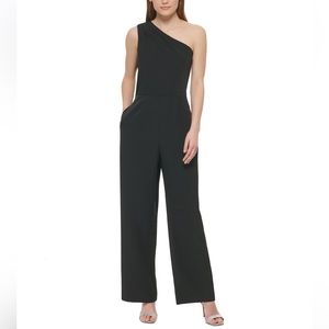 Vince Camuto Black One Shoulder Jumpsuit
